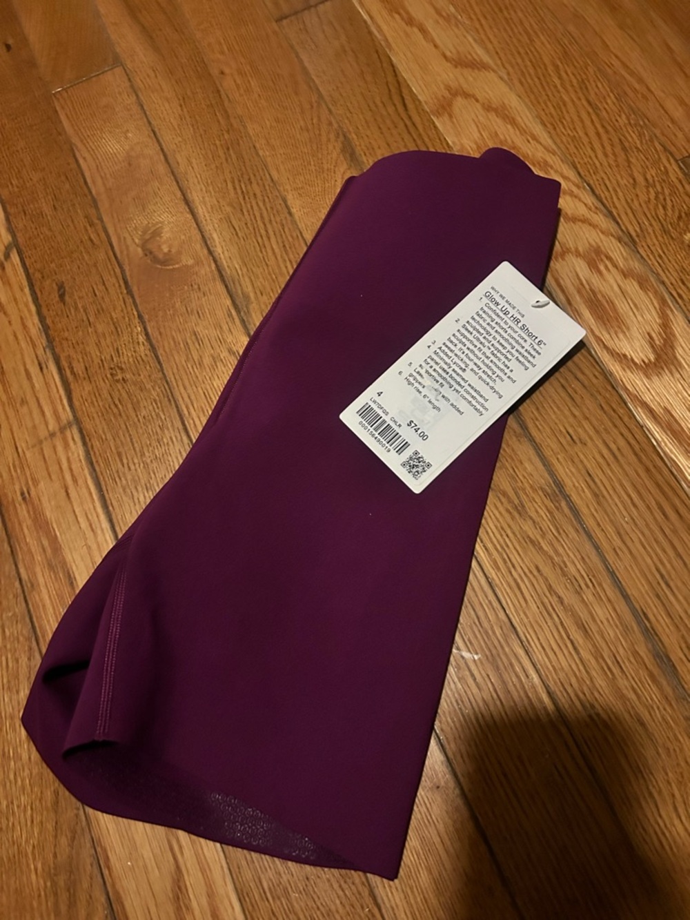 lululemon athletica Glow up 6” Plum Athletic Shorts